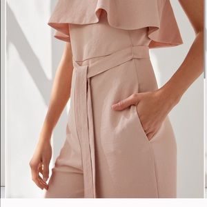 Aritzia Babaton Flutter Jumpsuit in Pink Prima